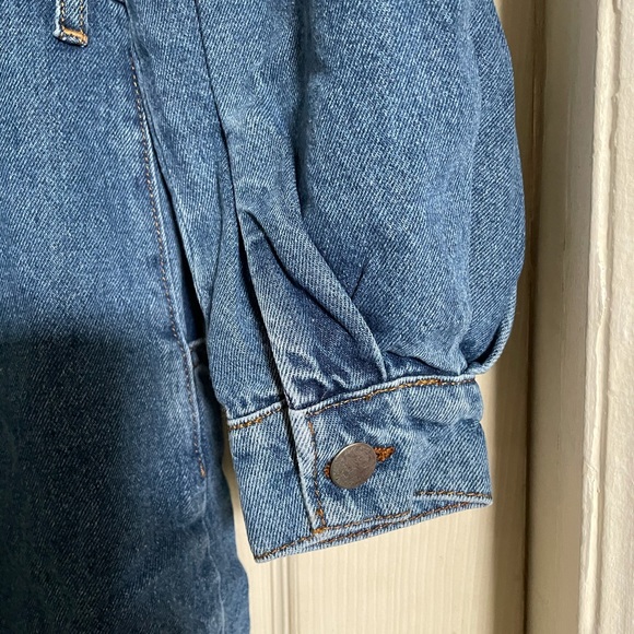 Nasty Gal Denim Romper with Balloon Sleeves - Picture 3 of 4